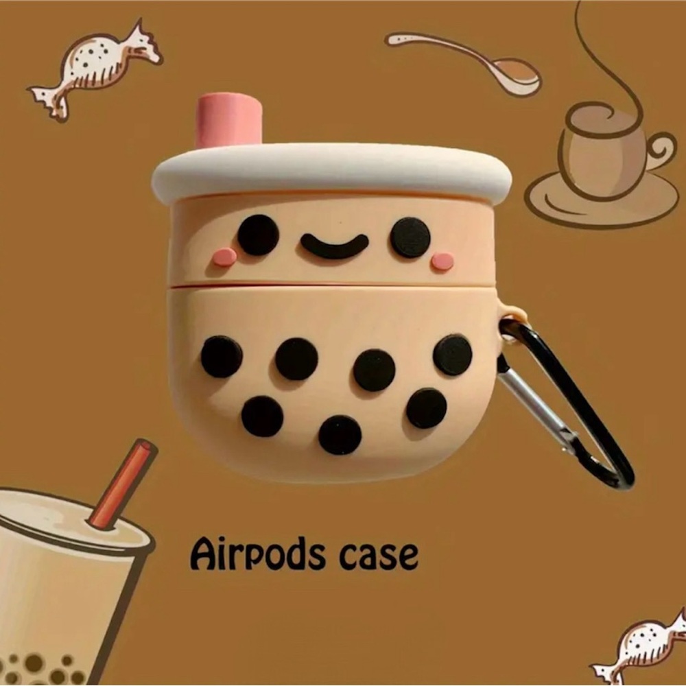 Milk Tea Shape Graphic Boba AirPod case for 1st & 2nd gen
